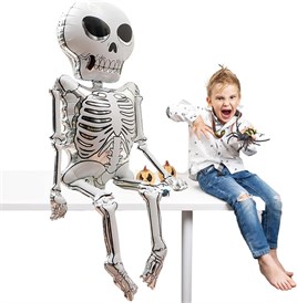 Halloween Cadılar Bayramı İskelet Büyük Boy Folyo Balon 158x86 cm