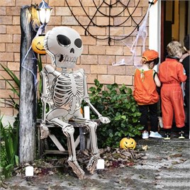 Halloween Cadılar Bayramı İskelet Büyük Boy Folyo Balon 158x86 cm
