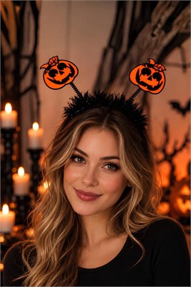 Halloween Cadılar Bayramı Kabak Gülen Surat Taç