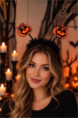 Halloween Cadılar Bayramı Kabak Gülen Surat Taç