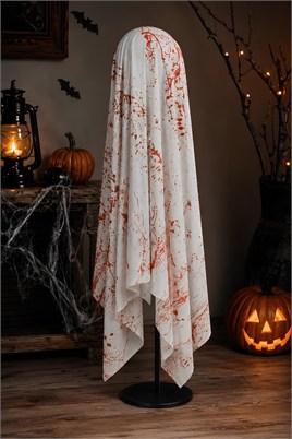 Halloween Cadılar Bayramı Kan Sıçraması Desenli Masa Örtüsü 120 x 200 cm