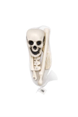 Halloween Cadılar Bayramı Mini İskelet Dekor Seti – 5 Parça Kuru Kafa ve Kemik Süs