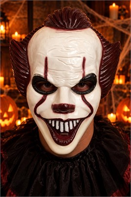 Halloween Cadılar Bayramı Pennywise Katil Palyaço Maske 