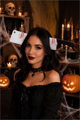 Halloween Cadılar Bayramı Satırlı Şaka Taçı