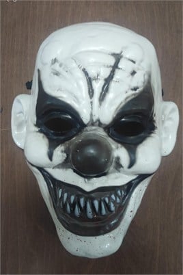 Halloween Cadılar Bayramı Siyah Gözlü Korkunç Palyaço Maske 