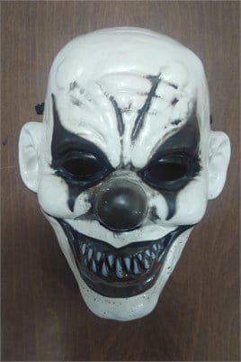 Halloween Cadılar Bayramı Siyah Gözlü Korkunç Palyaço Maske 