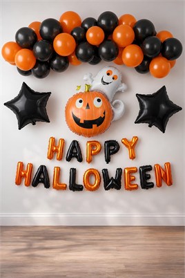 Halloween Cadılar Bayramı Temalı Balkabağı Parti Konsept Set 2 