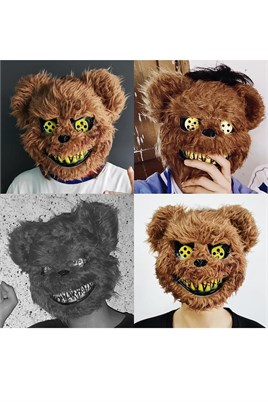 Halloween Cadılar Bayramı Tüylü Kahverengi Bear Halloween Maske 