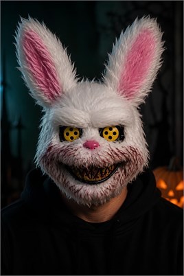 Halloween Cadılar Bayramı Tüylü Tavşan Halloween Maske 