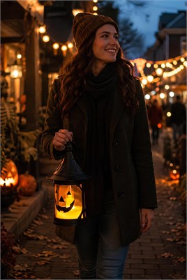 Halloween Işıklı Balkabağı Fener Halloween Cadılar Bayramı Parti Malzemesi