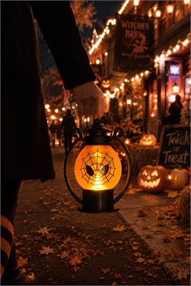 Halloween -Işıklı Hayalet Fener Halloween Cadılar Bayramı Parti Malzemesi