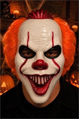 Halloween Korkunç Palyaço Maskesi – Cadılar Bayramı Parti ve Kostüm Maskesi