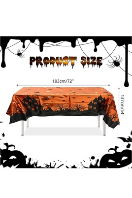 Halloween Masa Örtüsü Cadılar Bayramı Parti Malzemesi 137 Cm X 183 Cm