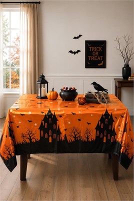 Halloween Masa Örtüsü Cadılar Bayramı Parti Malzemesi 137 Cm X 183 Cm