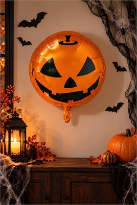 Halloween Tasarımlı 45x45 Cm Folyo Balon Halloween Cadılar Bayramı Parti Malzemesi