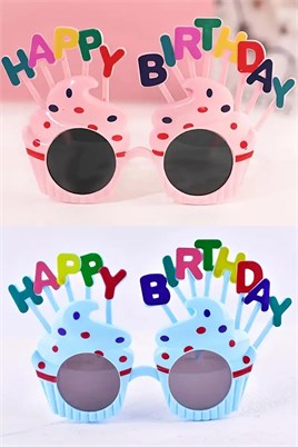 Happy Birthday Pembe Parti Gözlüğü