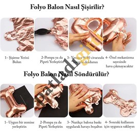 I Harf Gökkuşağı Folyo Balon16 İnç 36 cm