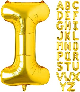 I Harf Gold Folyo Balon16 İnç 36 cm