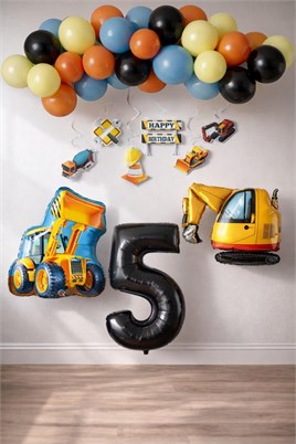 İnşaat Temalı 5 Yaş  Doğum Günü Parti Seti