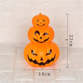 Işıklı 3lü Kabak Büyük Boy Halloween Cadılar Bayramı Parti Malzemesi