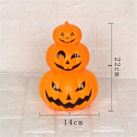 Işıklı 3lü Kabak Büyük Boy Halloween Cadılar Bayramı Parti Malzemesi