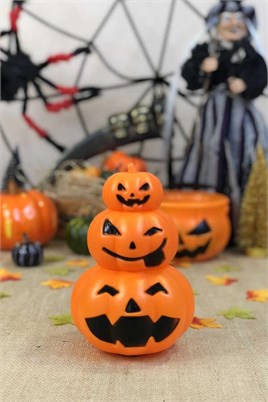 Işıklı 3lü Kabak Büyük Boy Halloween Cadılar Bayramı Parti Malzemesi