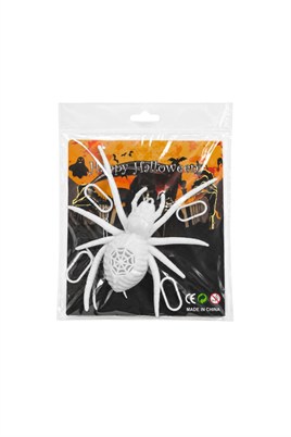 Işıklı Beyaz Örümcek Tavan Süsü – Halloween Cadılar Bayramı Parti Dekoru 27,5 x 17 cm
