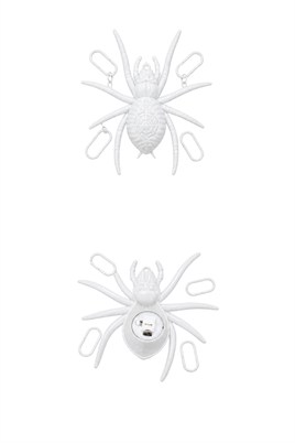 Işıklı Beyaz Örümcek Tavan Süsü – Halloween Cadılar Bayramı Parti Dekoru 27,5 x 17 cm