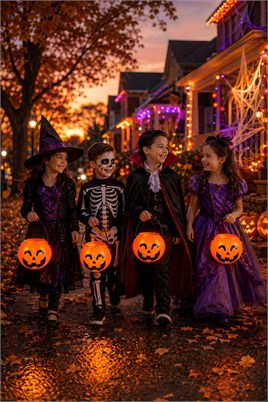 Işıklı Müzikli Balkabağı Şeker Kovası Halloween Cadılar Bayramı Parti Malzemesi