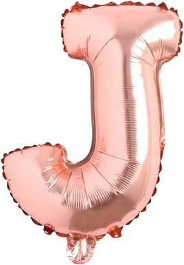 J Harf Rose Gold Folyo Balon16 İnç 36 cm