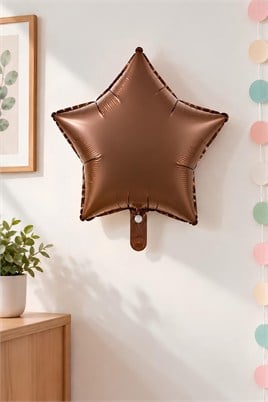 Karamel Yıldız Folyo Balon 45 cm - Bebek Çocuk Parti Kutlama
