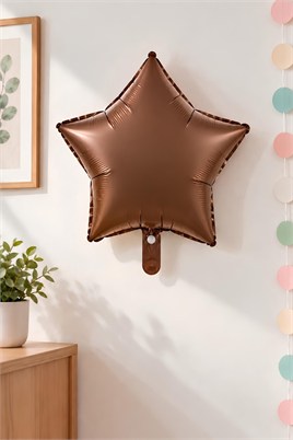 Karamel Yıldız Folyo Balon 45 cm - Bebek Çocuk Parti Kutlama