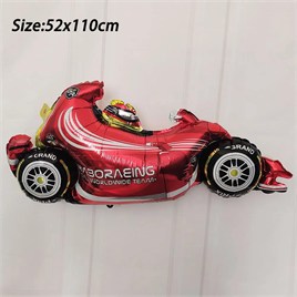 Kırmızı Yarış Arabası Folyo Balon Büyük Boy 52x110 Cm