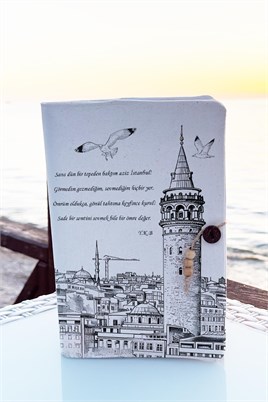 Kitap Kılıfı Ve Metal Ayraç- Galata Kulesi