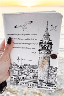 Kitap Kılıfı Ve Metal Ayraç- Galata Kulesi