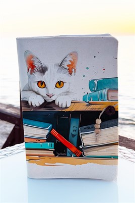 Kitap Kılıfı Ve Metal Ayraç- Meraklı Pati