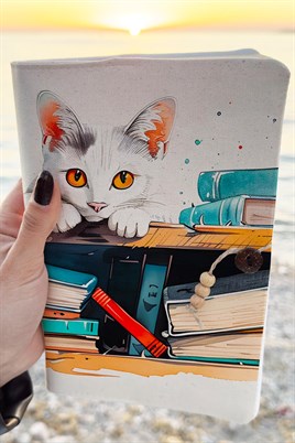 Kitap Kılıfı Ve Metal Ayraç- Meraklı Pati
