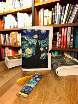 Kitap Kılıfı Ve Metal Ayraç- Yıldızlı Gece
