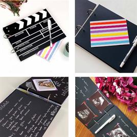 Klaket Tasarımlı Fotoğraf Albümü Anı Defteri, Kendin Yap DIY