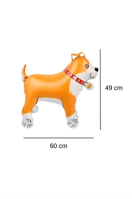 Köpek Temalı Tekerlekli Folyo Yürüyen Balon – Sevimli Köpek Balon 49x60 cm