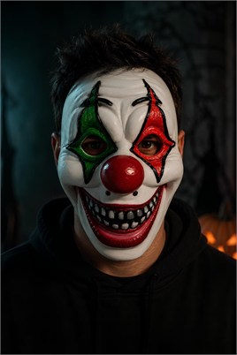 Korkunç Palyaço Maskesi – Cadılar Bayramı Halloween Korku Kostüm Maskesi