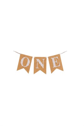 Kraft One Yazılı Banner 1 Yaş Doğum Günü Süsü