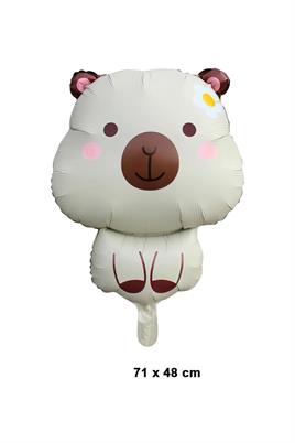 Krem Capybara Folyo Balon 71x 48 Cm
