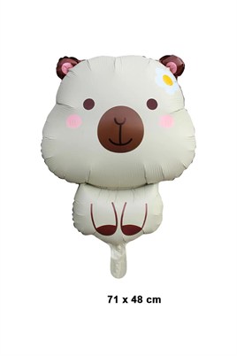 Krem Capybara Folyo Balon 71x 48 Cm