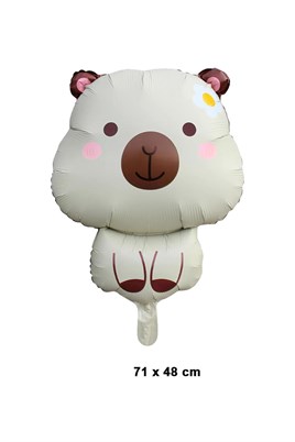 Krem Capybara Folyo Balon 71x 48 Cm