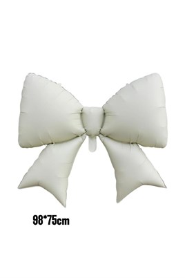 Krem Kurdele Fiyonk Folyo Balon 98x75 cm