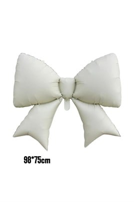 Krem Kurdele Fiyonk Folyo Balon 98x75 cm
