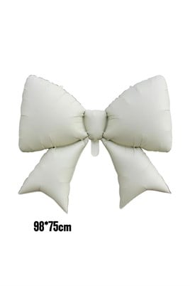 Krem Kurdele Fiyonk Folyo Balon 98x75 cm