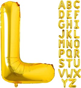 L Harf Gold Folyo Balon16 İnç 36 cm