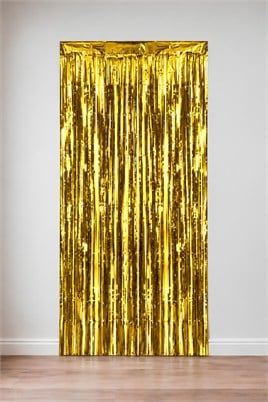 Metalize Arka Fon Kapı Perdesi Gold 100x200 cm
